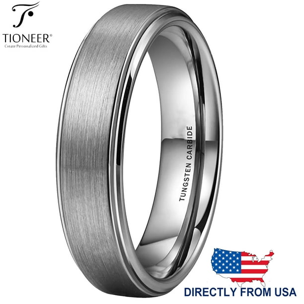 Tungsten Ring with Polished Edges and Brushed Center 6 mm Tungsten Ring with Polished Edges and Brushed Center 6 mm